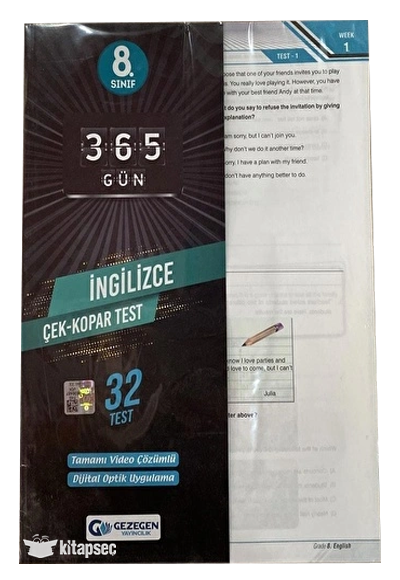 365 GÜN 8.SINIF İNGİLİZCE ÇEK KOPAR YAPRAK TEST